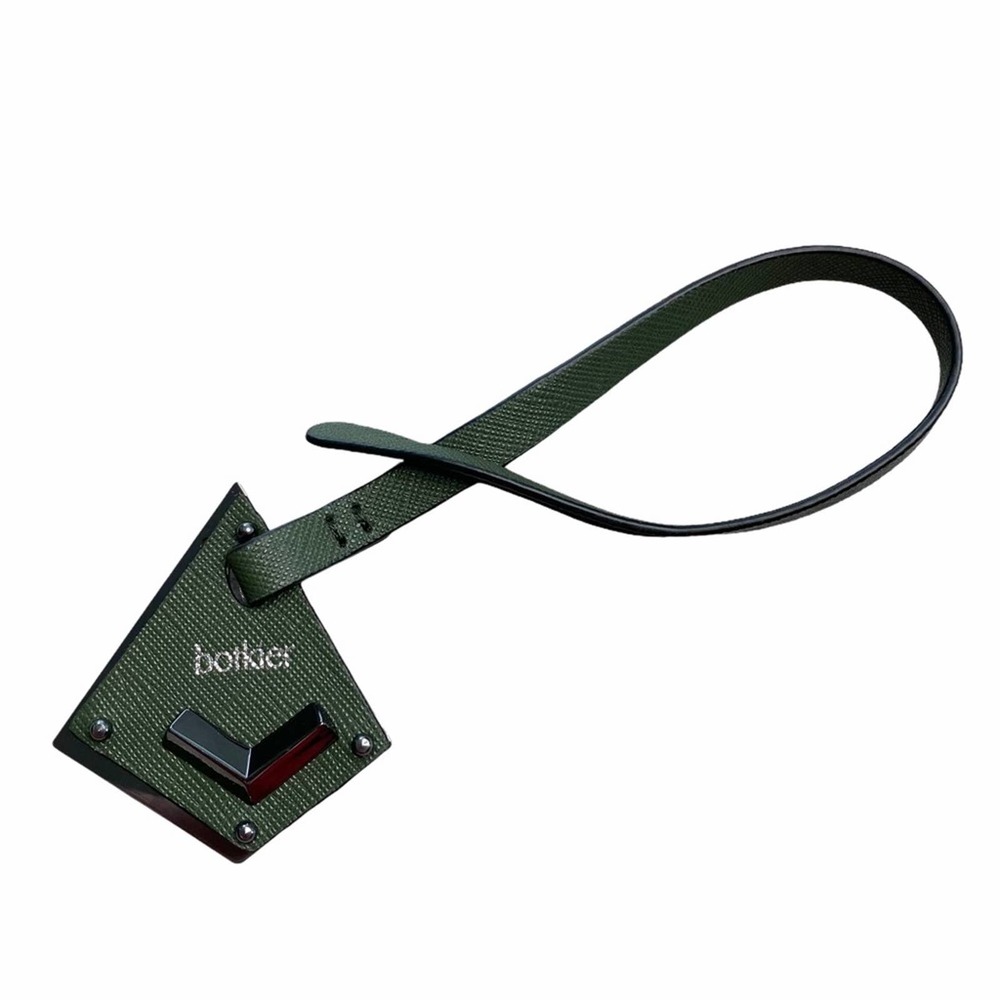 Botkier purse tag keychain, forest green